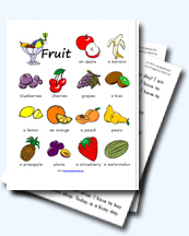 Free Fruit Worksheets for Young Learners