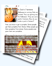 Jack-o'-lantern Worksheets for Young Learners