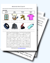 Materials Worksheets for Young Learners