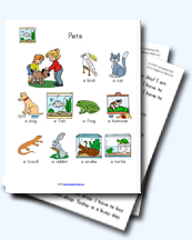 Pet Worksheets for Young Learners
