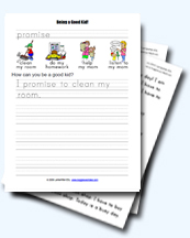 Promises and Resolutions Worksheets for Young Learners