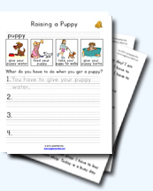Raising a Puppy Worksheets for Young Learners