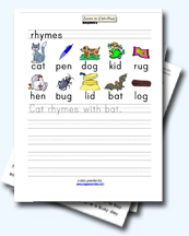 Rhymes with: Word Skills Worksheets