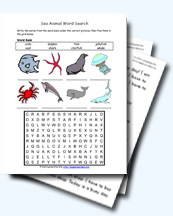 Sea Animal Worksheets for Young Learners