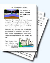 Setting of a Story Worksheets for Young Learners