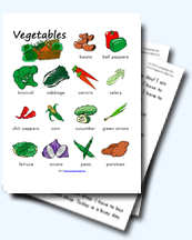 Free Vegetable Worksheets for Young Learners