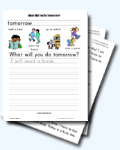 Modal Future Will Worksheets for Young Learners