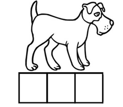 dog blank worksheet Boxes: Phonics Elkonin Worksheets