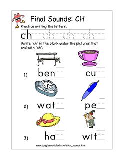 Final CH Sound Worksheet