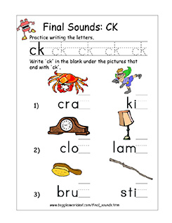 Final CK Sound Worksheet