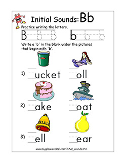 Initial B Sound Worksheet