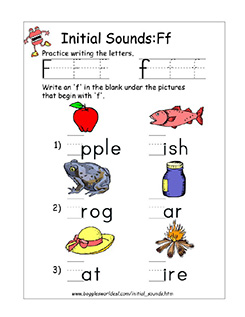 Initial F Sound Worksheet