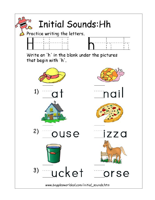 letter h alphabet worksheets