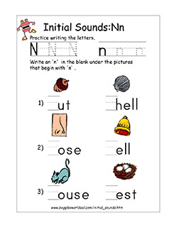Initial N Sound Worksheet