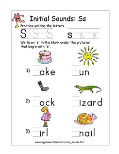 Initial S Sound Worksheet