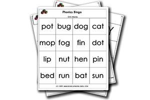 Sample Phonics Bingo Games