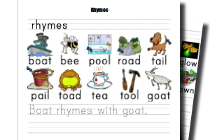 Sample Rhyming Phonics Worksheets