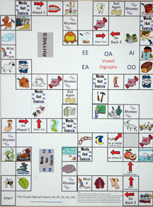 Vowel Digraph Board Game: Say and Spell It