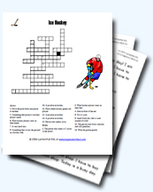 A Collection of Hockey Worksheets for teaching ESL