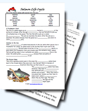 A Collection of Salmon Lifecycle Worksheets