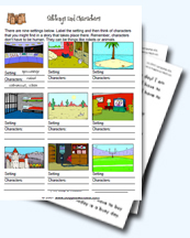 A Collection of Worksheets about the Setting of a Story
