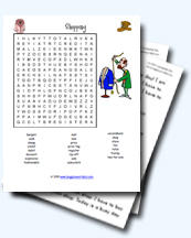 shopping worksheets and teaching resources