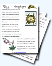 A Collection of Spring Themed Worksheets